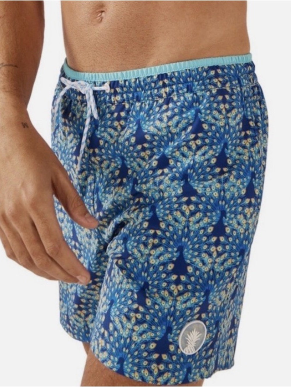 Chubbies S Mens The Fans Out Peacock Swim Trunks 7 in inseam